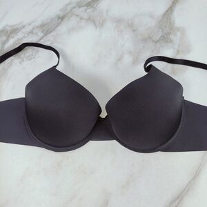 EUC Laura Ashley Black Seamless Push Up Underwire Bra, Sz 36C